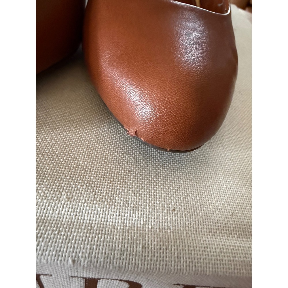 Lauren Ralph Lauren Womens Brown Leather Kitten Toe Old Money Heels Size 7B - Picture 8 of 8